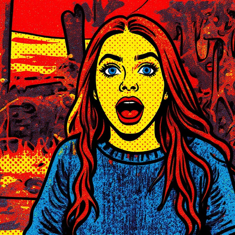 Pop art halftone illustration